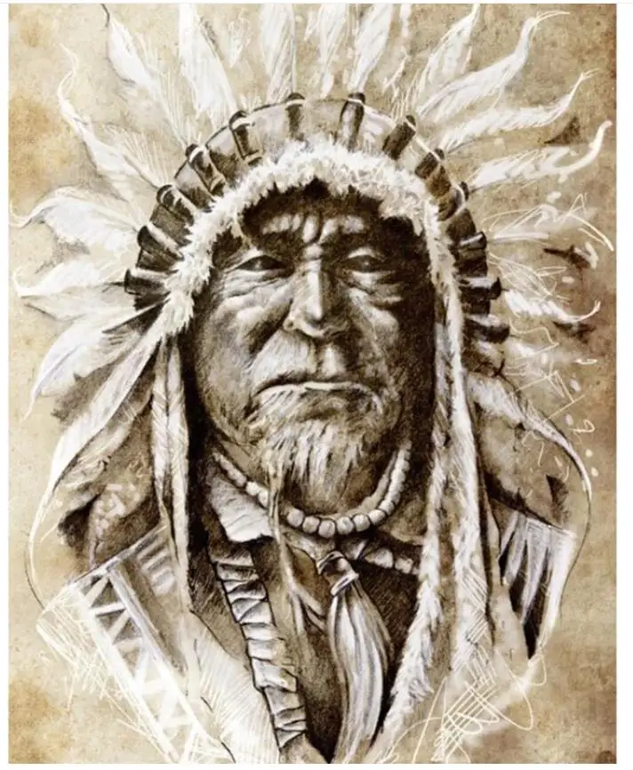 Набор для алмазной живописи 5d алмазная вышивка родных индейцев Алмазная мозаика