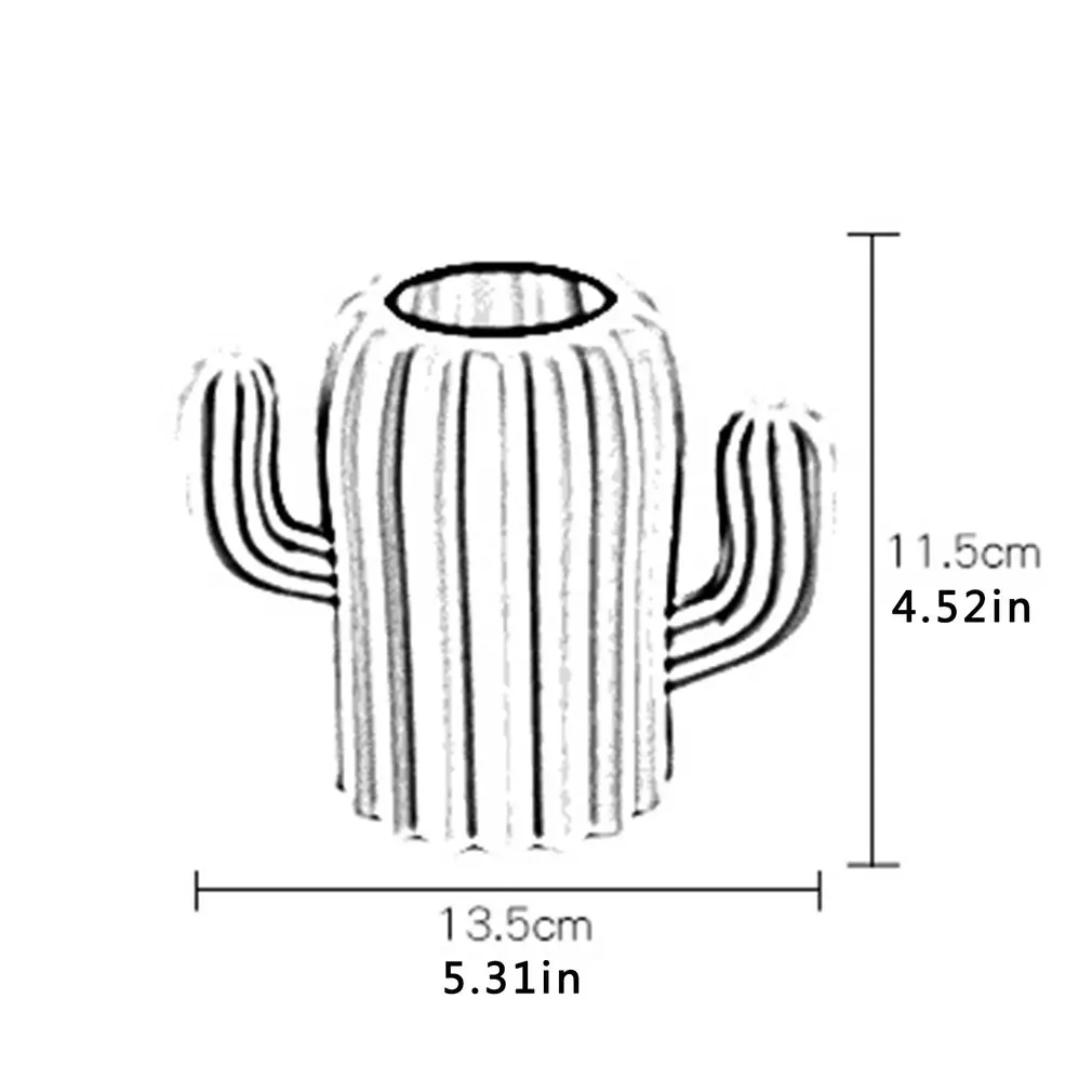 

Pen holder creative student stationery Desktop cactus desk multifunction storage box PE Pen container brush pot office supplies