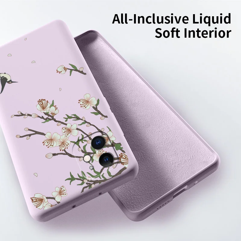 

Soft Fllower Pattern For iPhone 12 Pro Max 11 X XS XR XSMAX SE2020 8 8Plus 7 7Plus 6 6S Plus Liquid Silicone Case