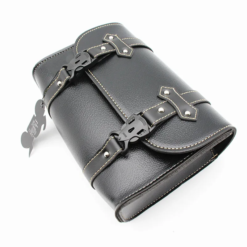 Universal Motorcycle Saddlebags Leather Side Storage Tool Pouch Luggage Bag for yamaha suzuki honda kawasaki Triphum Indian | Автомобили и