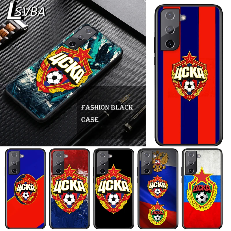 

PFC CSKA Moscow Football Team For Samsung Galaxy S21 S10 S10E S9 S8 S7 Note 20 10 9 8 Ultra 5G Plus Edge Pro Black Phone Case
