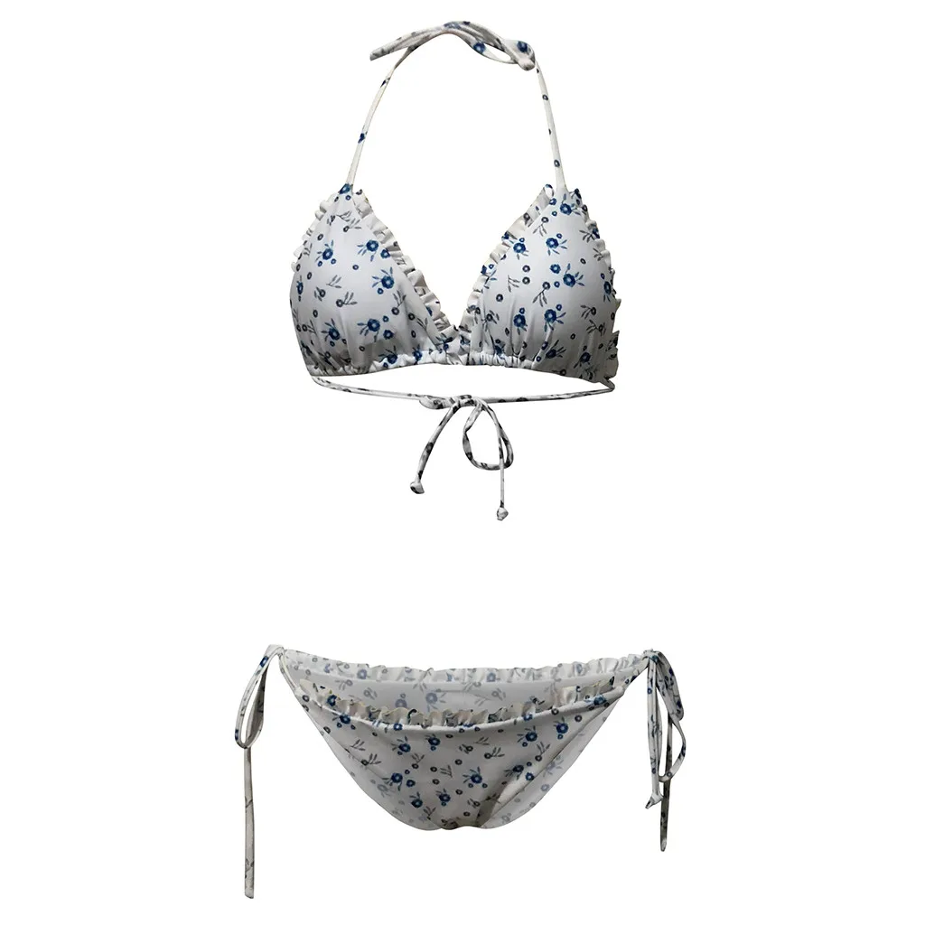 Комплект бикини Женский Регулируемый кружевной с чашками пуш-ап 2 шт. | Женская