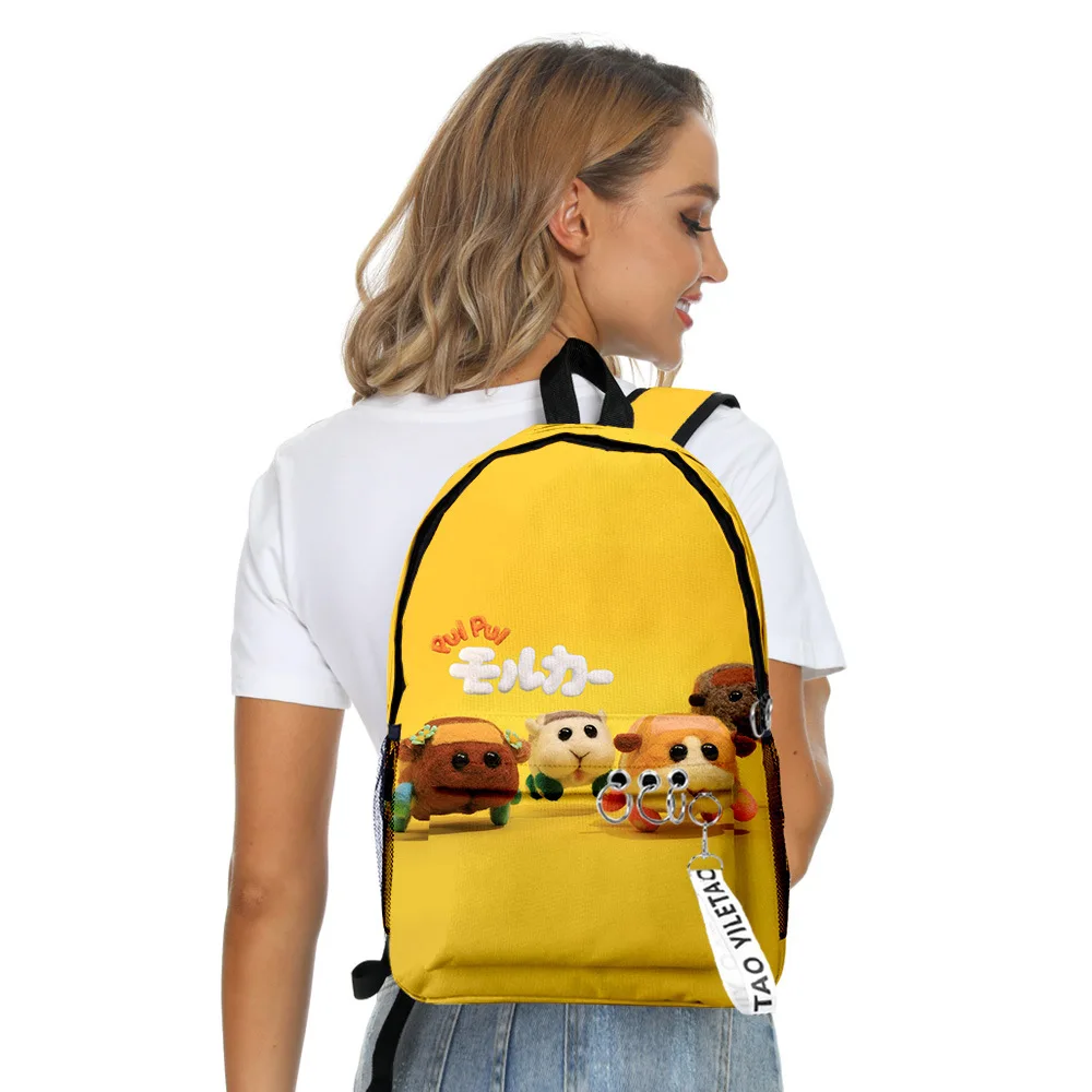 

Рюкзак Weysfor с 3D принтом аниме PUI Molcar, сумки с героями мультфильмов Гвинеи, для мужчин и женщин, школьные ранцы для подростков