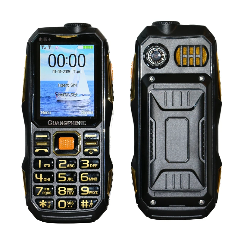 Dbeif d2016 волшебный голос двойной фонарик FM открытый противоударный MP3/MP4 Power Bank антенны аналогового ТВ прочный мобильный телефон сотовый p242