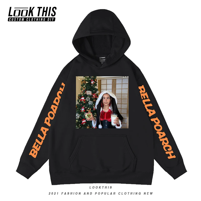 

Bella Poarch Fun Children Hoodie Boys Gilrs Harajuku Cuff Print Pretty Hooded Hoodies Sweatshirts Hip Hop Streetwear Hoody Tops