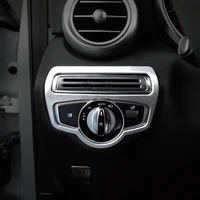 for mercedes benz glc 2016 2017 2018 abs chrome car left middle control box decoration cover trim accessories styling 1pcs