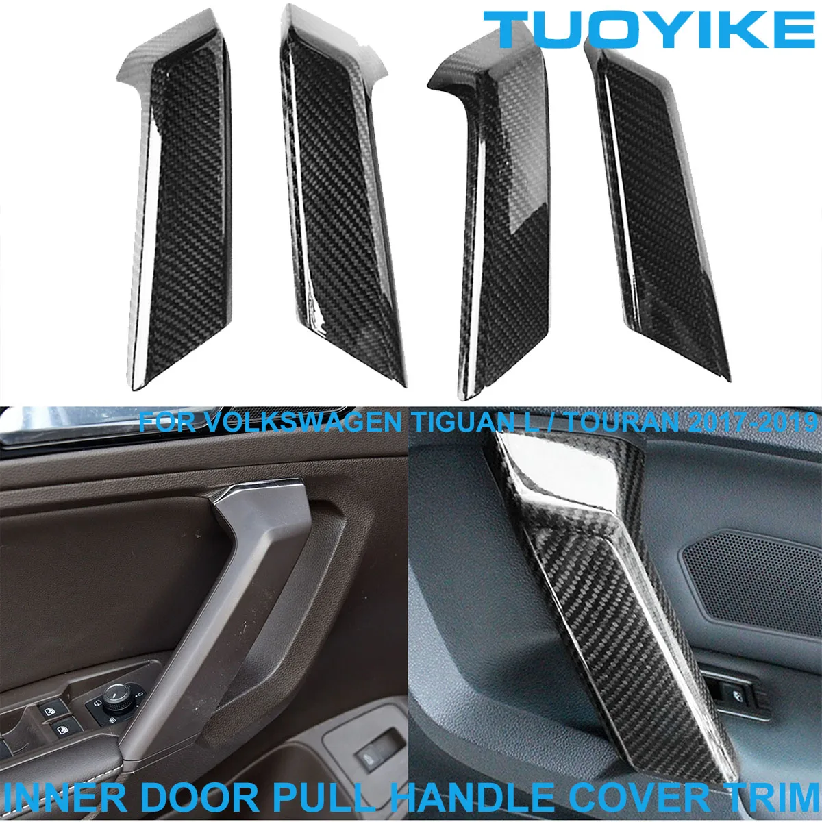 

Внутренняя накладка на ручку из углеродного волокна LHD RHD для Volkswagen Tiguan L Touran 2017-2019