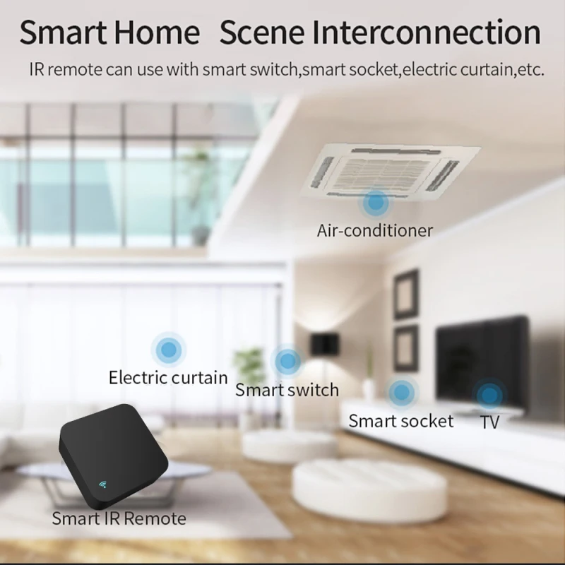 

Smart Home WiFi-IR Remote Controller Smart Life Tuya APP Wireless Air Conditioner TV Remote Controller With Alexa Google Home