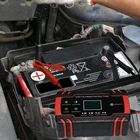 Автоматическое зарядное устройство 12 В, 2 А, 6 А, 8 А, импульсное зарядное устройство для ремонта свинцово-кислотных аккумуляторов для автомобилей и мотоциклов с цифровым ЖК-дисплеем