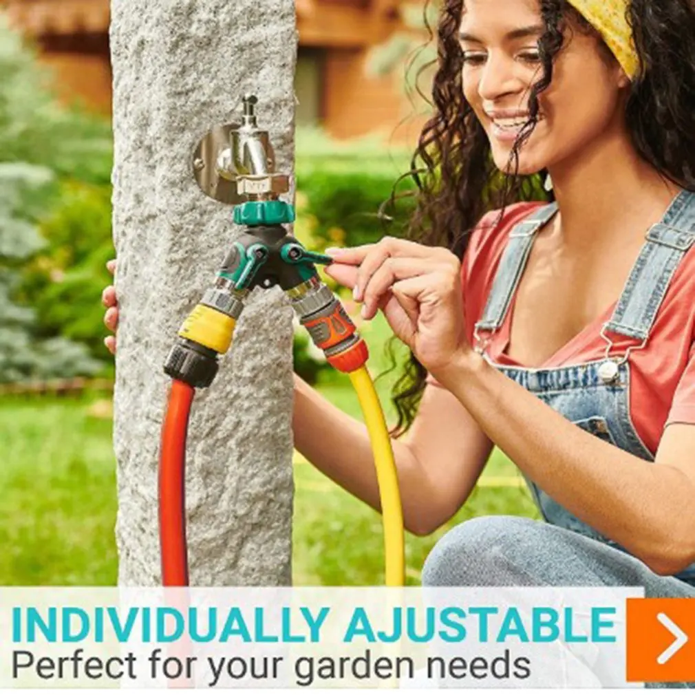 

Home Gardening Garden Water Pipe Joint Y-type Double-pass Diverter Irrigation Quick Joint Fitting Water Divider