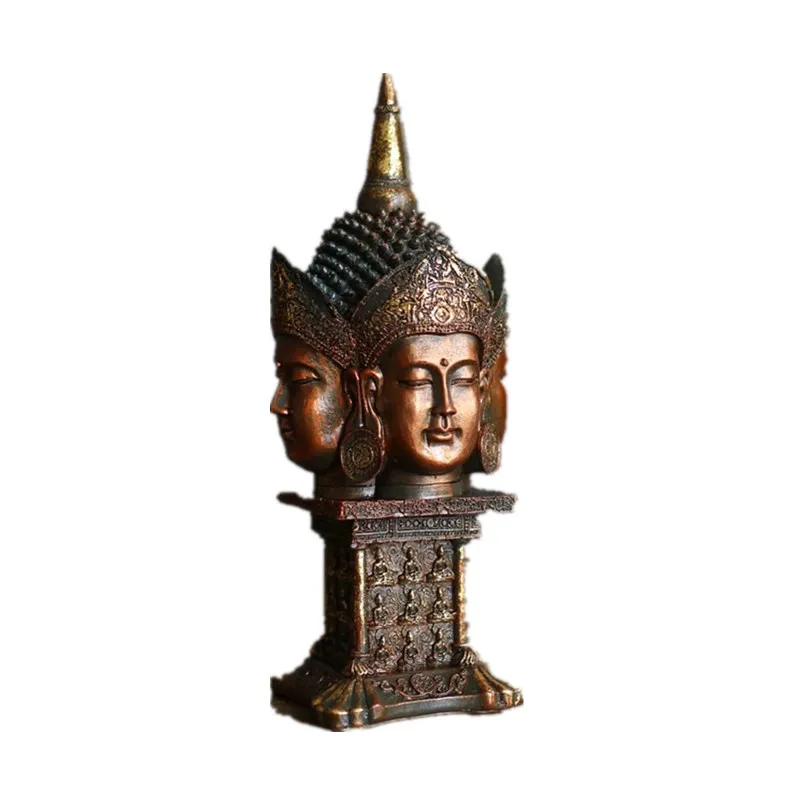 

SOUTHEAST ASIAN STYLE BUDDHA HEAD RESIN CRAFTS RETRO BUDDHIST STATUE HINDUISM BUDDHISM DECORATION GIFTS FIGURINE BUDDHISM R30