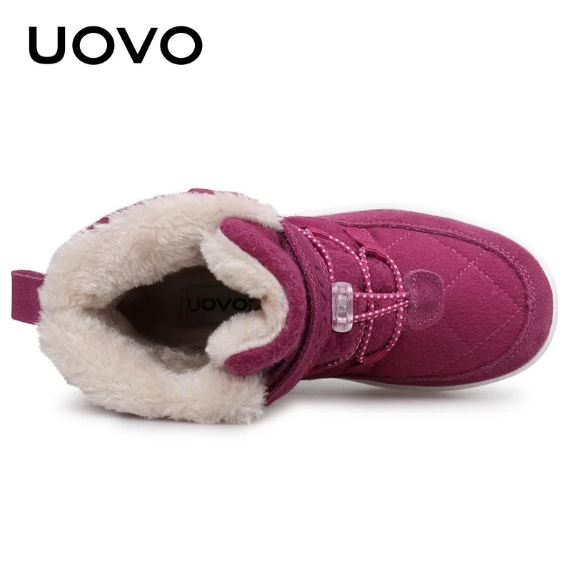

Uovo New Kids Snow Boots 2019 Winter Warm Boys And Girls Shoes Fashion Children Thicken Plush Boots Size 29 30 31 32 33 34 35 36
