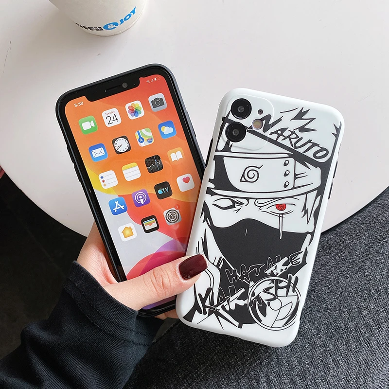 

Cute Cartoon Naruto Sasuke Kakashi Case for IPhone 12 11 Pro XS MAX 6S 7 8 Plus X XR Phone Cases Anime Soft Silicone Cover Coque