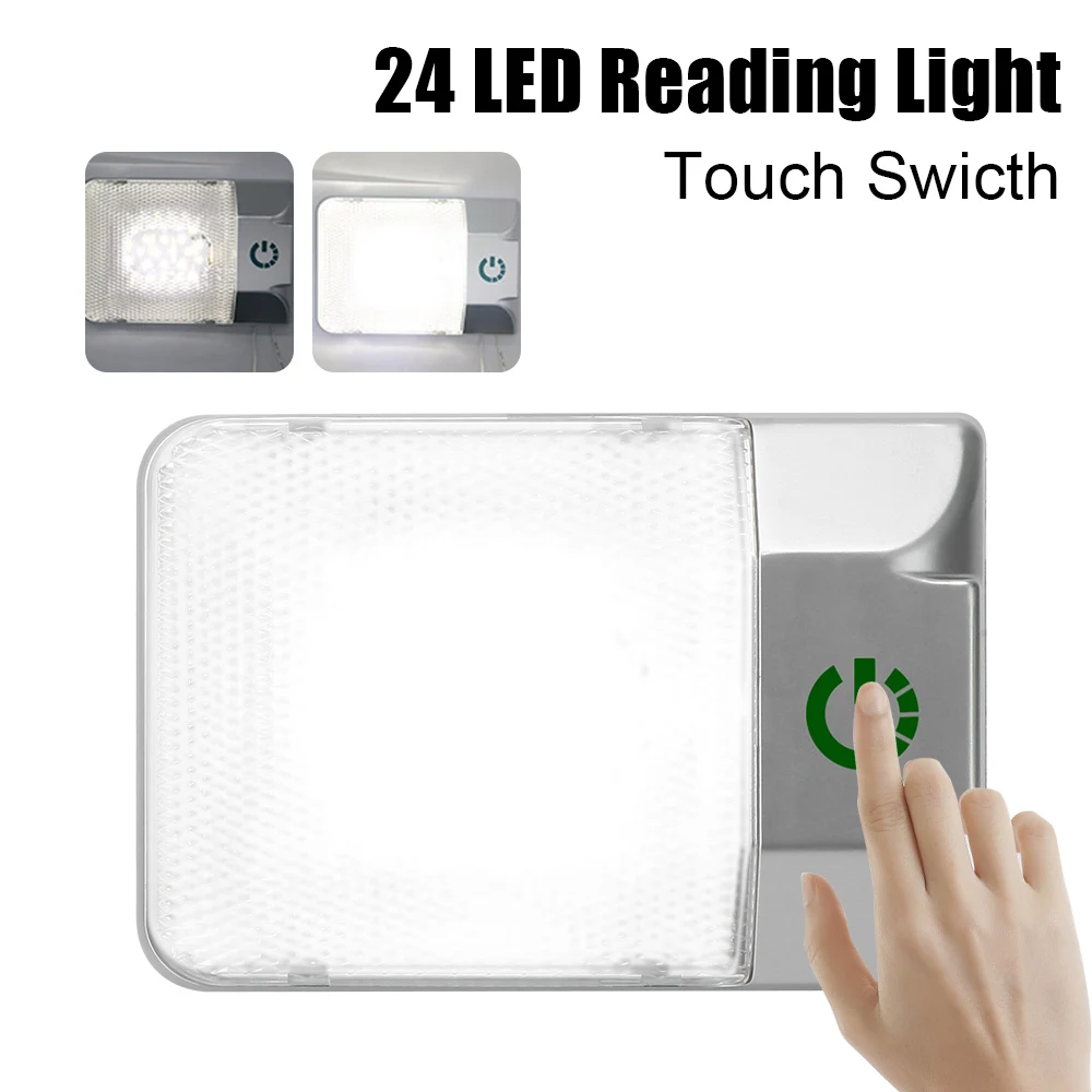 

12V Ceiling Dome Light For Camper RV Trailer Touch Dimmer Adjustable LED Reading Lamp Car Interior Lighting