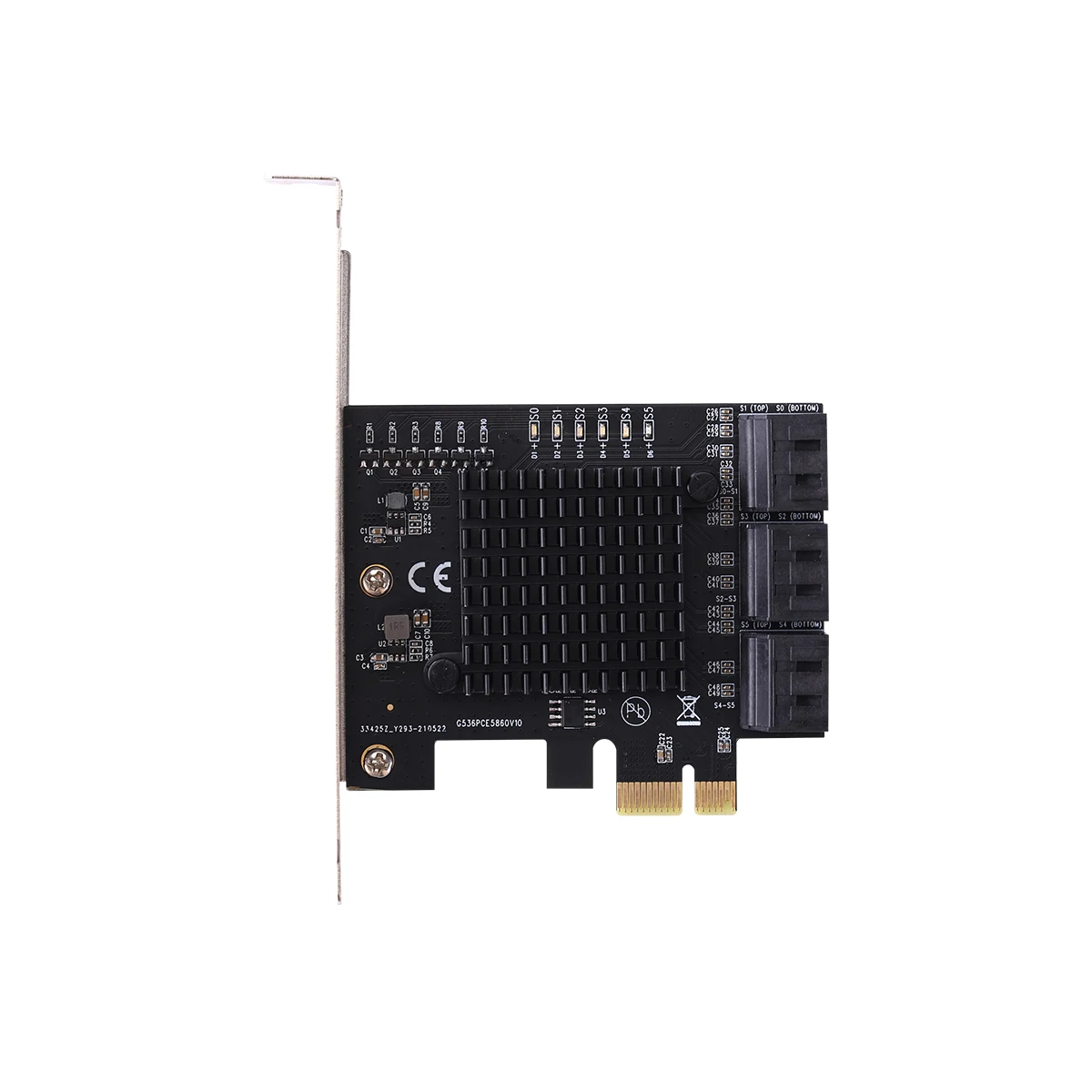 ЧИА Майнинг PCIe gen3 x1 до 6 портов 6G SATA III 3 0 контроллер Расширительная карта без Raid