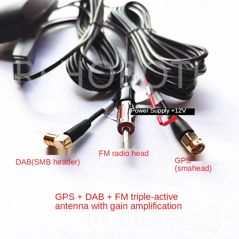 Многофункциональная комбинированная антенна GPS + FM/AM DAB встроенная усилителя