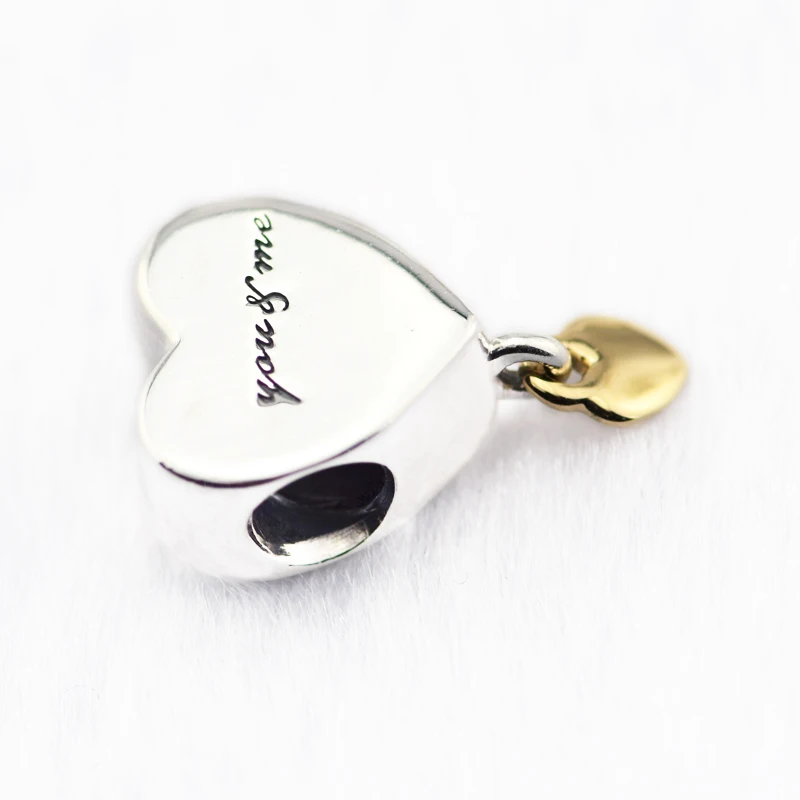 QANDOCCI Подходит PANDORA браслет Шарм DIY бусины для ювелирных изделий вы и я сердце 925