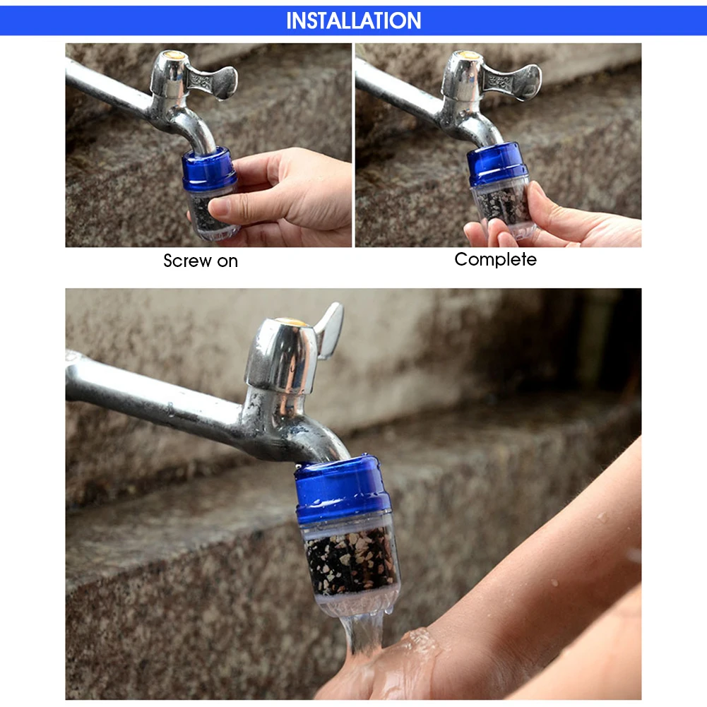 

1/3Pc Household Kitchen Home Carbon Faucet Mini Tap Water Clean Filter Purifier Filtration Cartridge 16-17mm Carbon Water Filter