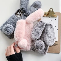 plush rabbit silicone tpu case for samsung galaxy note 20 10 9 phone cover for galaxy s20 ultra s10 plus s9 s8 capa girl