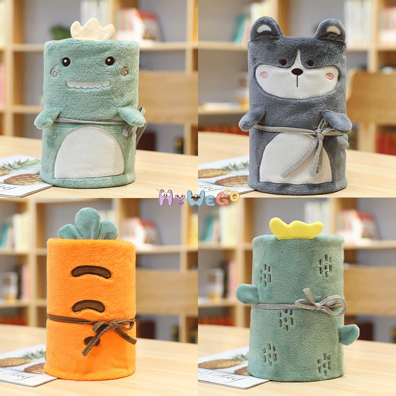 

Плюшевое одеяло, нескользящее весенне-осеннее Фланелевое маленькое одеяло с мультяшным рисунком