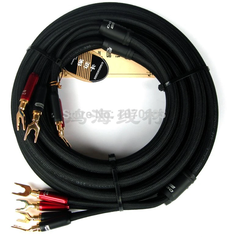 Choseal LB-5108 6N OCC hi-Fi совмещенный дальний конец hiend кабель 24K Позолоченные банан + U plug 2 5