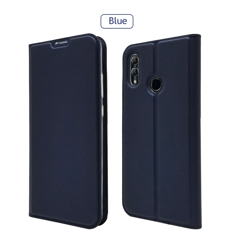 Для Huawei Honor 10 9 8 Lite Pro Чехол Флип кожаный чехол Honor View 10 9 Чехол Флип-бумажник Coque Honor 9X Pro 8X 8A V10 V9 чехлы - Цвет: Blue