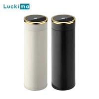 420ml intelligent stainless steel thermos cup smart touch temperature display water cup thermoses coffee mug business style gift