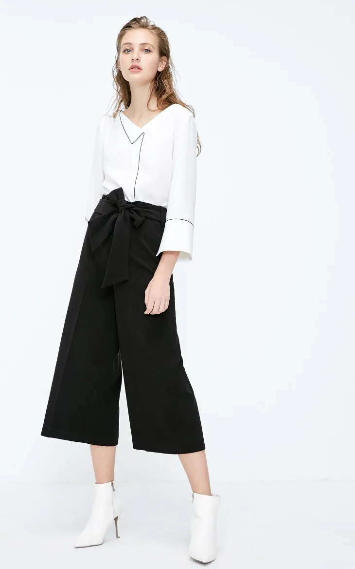 Vero Moda осенние свободные прямые широкие брюки с высокой талией | 31836J515