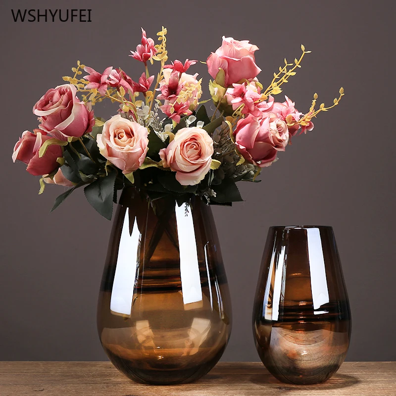Современный Креативный светильник класса люкс стеклянная ваза так же увлажняет