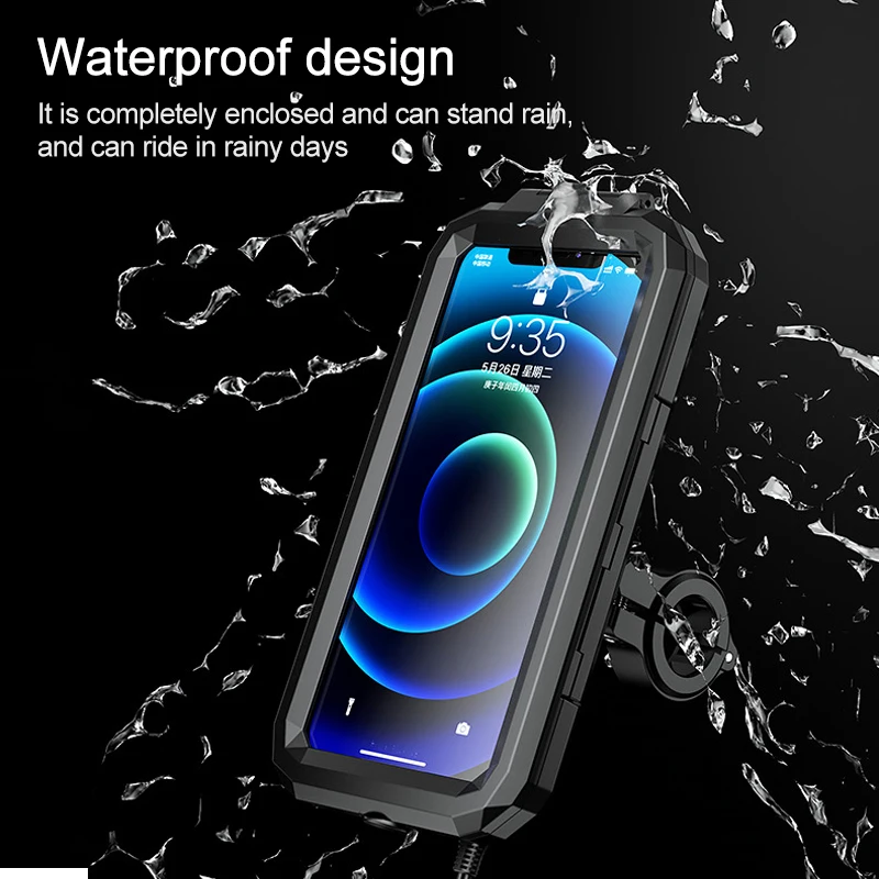 15w bike motorcycle cellphone holder wireless charger qc3 0 pd fast charging waterproof handlebar view mirror phone mount stand free global shipping
