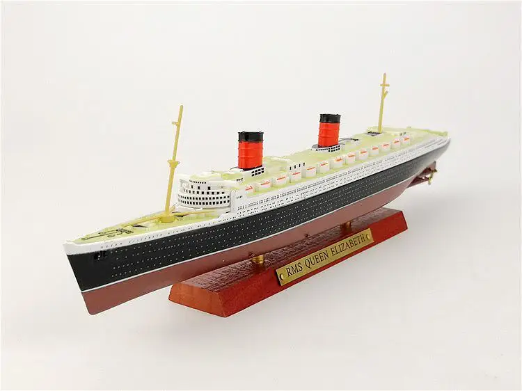 RMS QUEEN ELIZABETH 1/1250 литая под давлением модель корабля Атлас| |