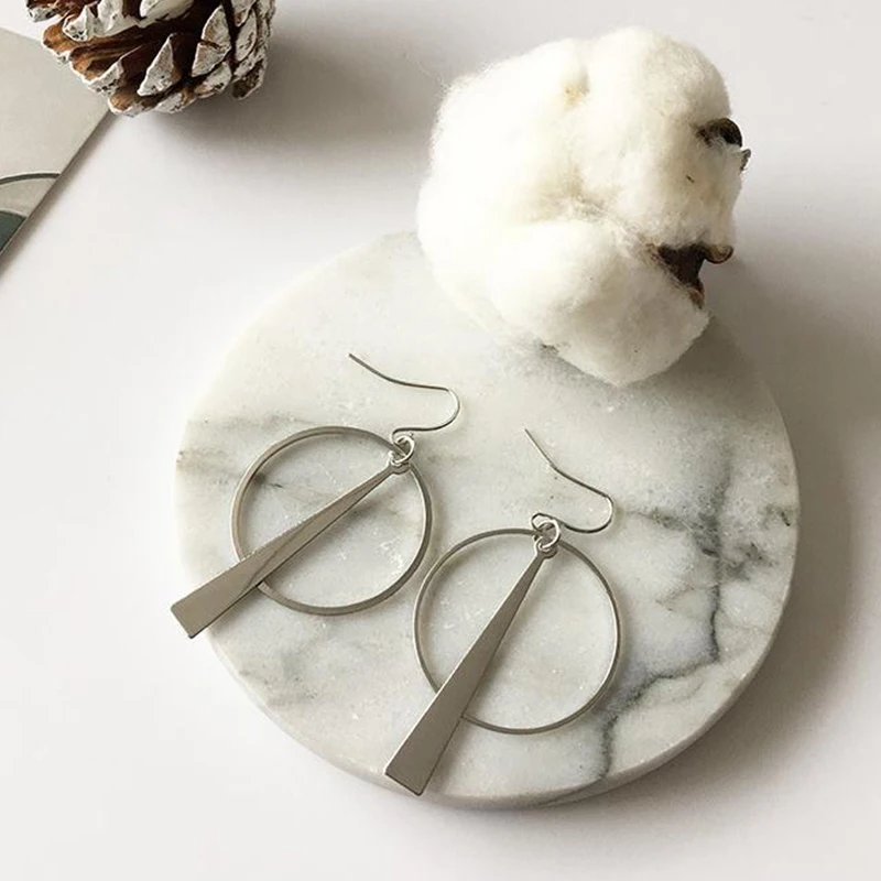 Женские длинные серьги цепочки в корейском ретро стиле из сплава геометрической