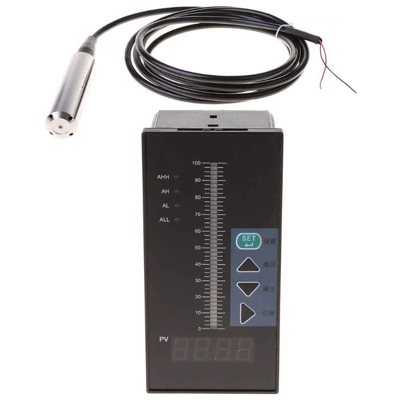 

1set 4-20MA Output Integral Liquid Oil Water Level Sensor Probe Transmitter Detect with Smart Controller Float Switch Alarm Pump