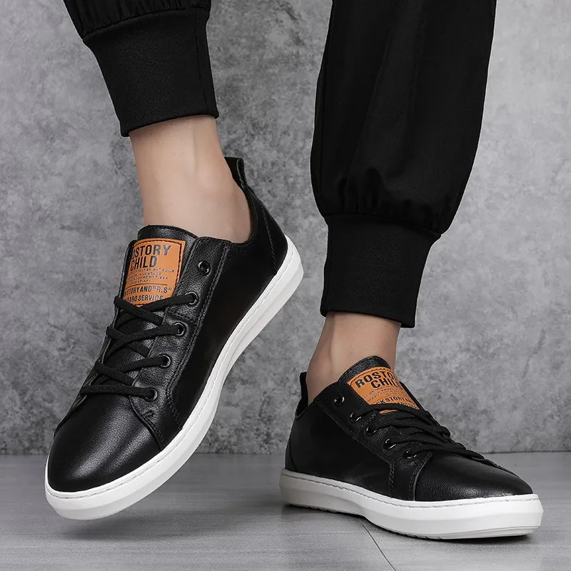 

Men Leather Shoes Slip on Casual Shoes Dress Shoes Brogue Shoes Spring Ankle Boots Vintage Classic Male Casual