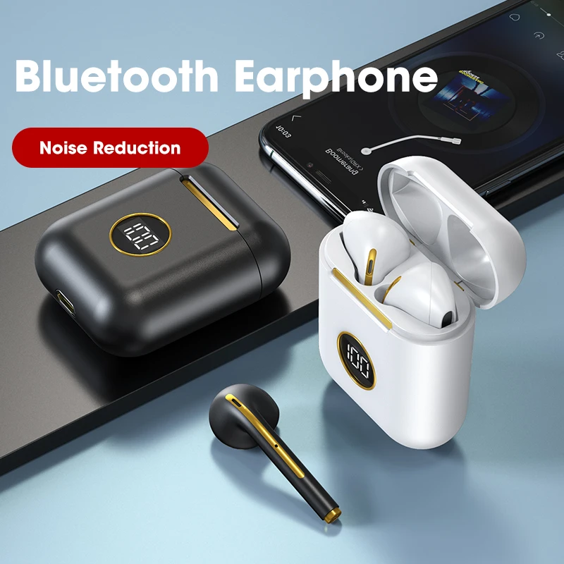 TWS стереонаушники J18 с поддержкой Bluetooth 5 1 и зарядным футляром|Наушники гарнитуры|