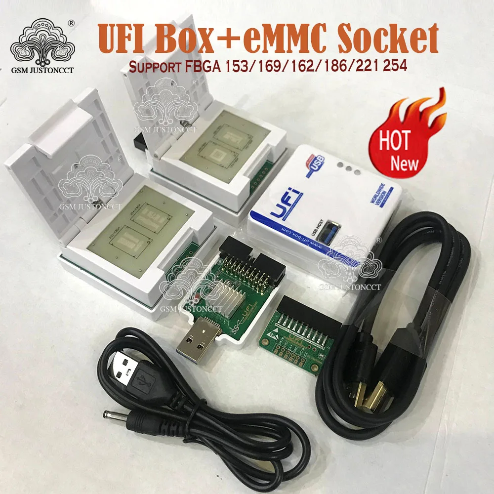 

2022 new original UFI Box + SOCKET power Ufi Box ful EMMC Service Tool Read EMMC user data, as well as repair, resize, format