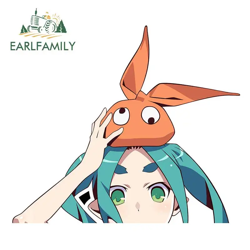 

EARLFAMILY 13cm x 11.2cm for Design Wikipe Tan Yotsugi Ononoki PK Anime Peeking Decal Window Car Bumper Stickers Anime Decals