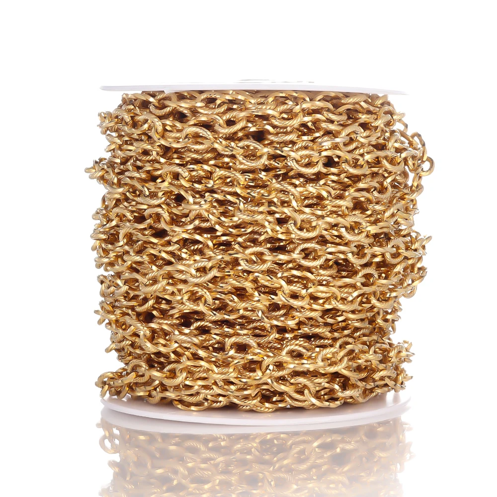 

1 Meter Stainless Steel Twist Link Chains for Jewelry Findings DIY Handmade Bracelet Anklet Bulk Jewelry Making Supplies