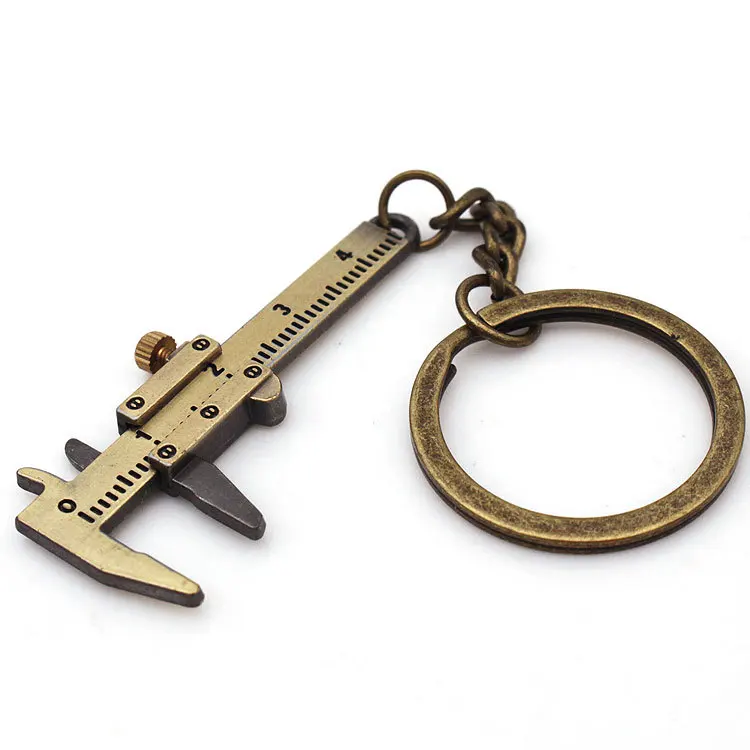 

Fashion Car key Mini vernier Caliper Keychain Car Turbo Key chains Wholesale Fashion Metal Gift For Car Pendant Key ring 2021