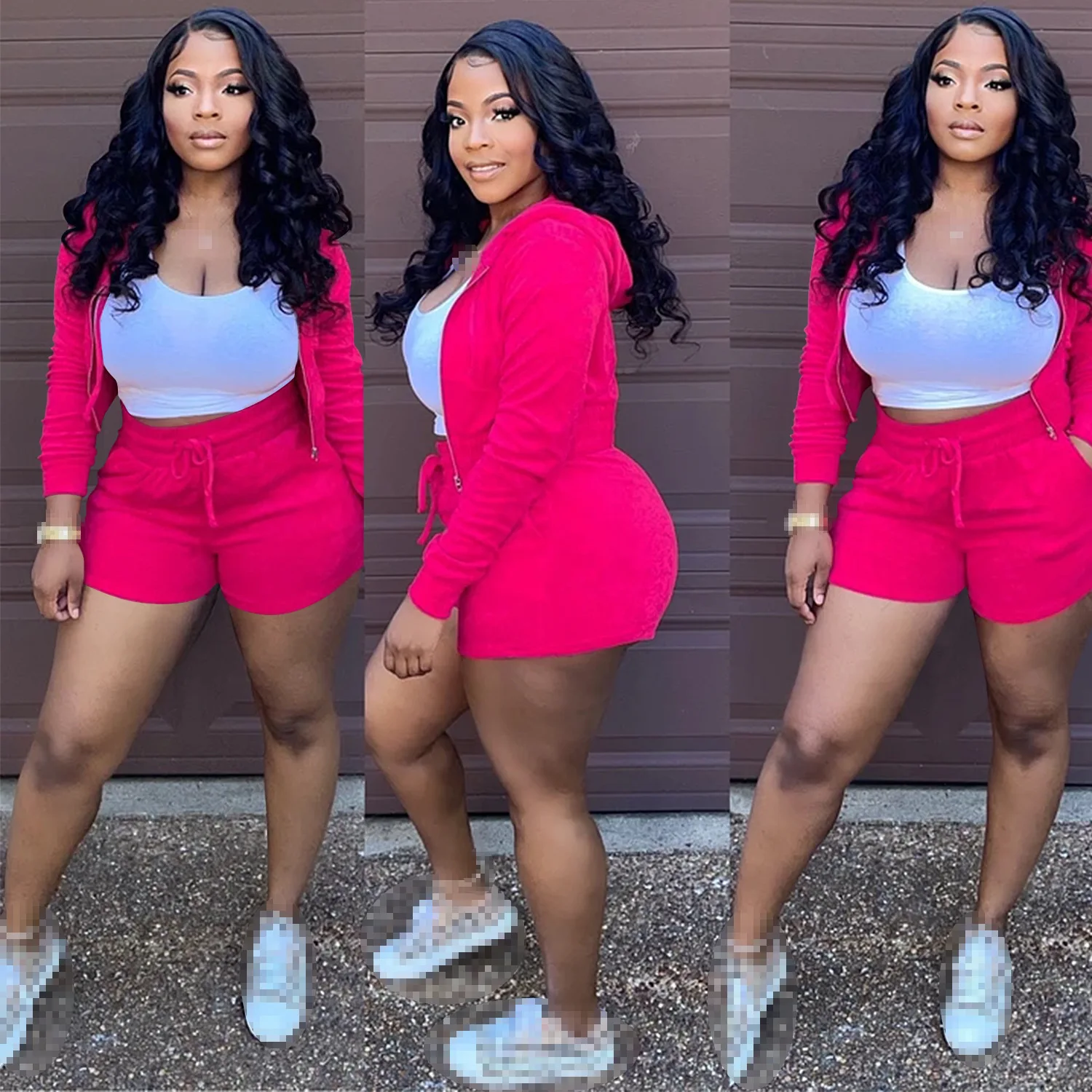 

shorts sets 3 piece set women 3 pieces sets women outfits tops female 2021 wholesale clothes shorts sexy female suits