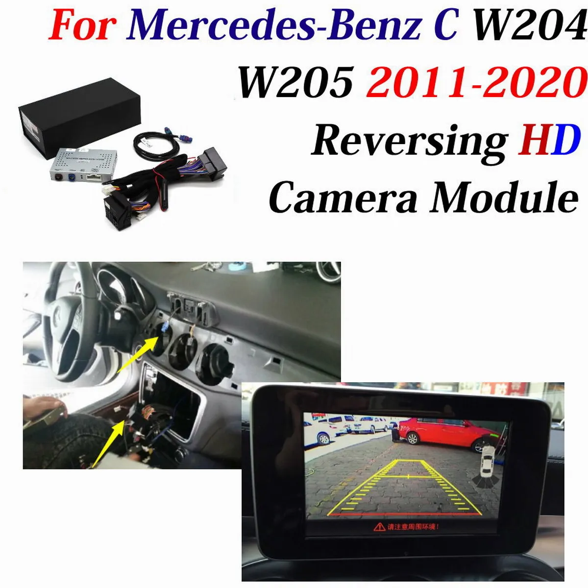 

Car Reverse Camera For Mercedes Benz C Class W204 W205 2012-2020 Rear Front View Bakcup Parking Cam HD Decoder Accessories