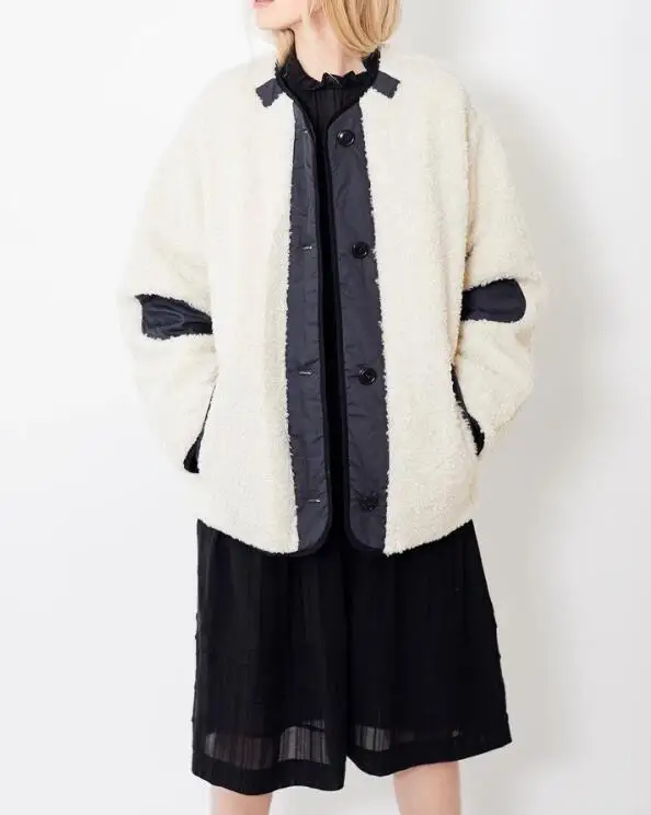 Женская Стеганая куртка цвета хаки двусторонняя стеганая с круглым вырезом