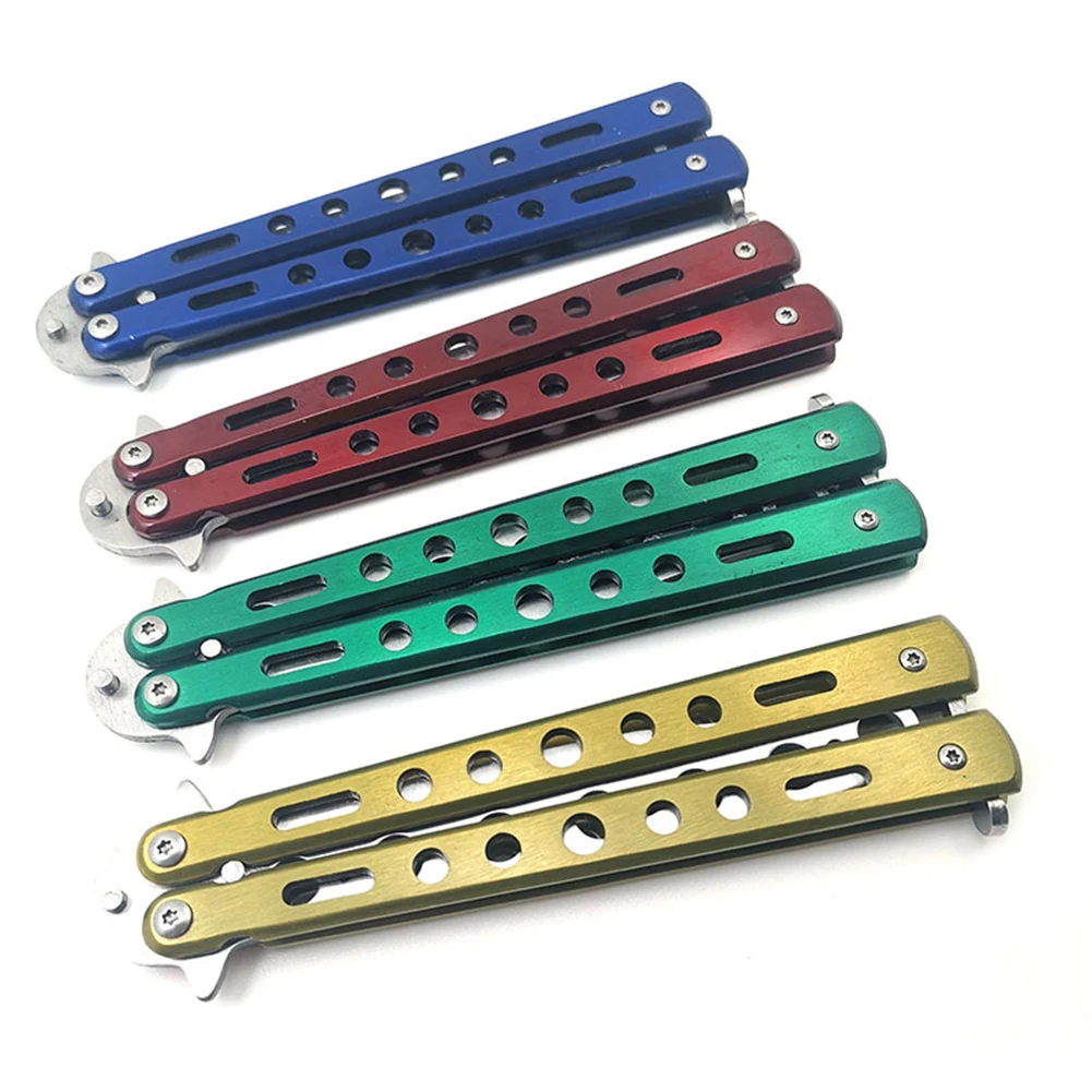 

New 1pcs Foldable Sharp Butterfly Knife Practice Comb Skill Training Beard Moustache Brush Hairdressing Trainer Foldable Parts