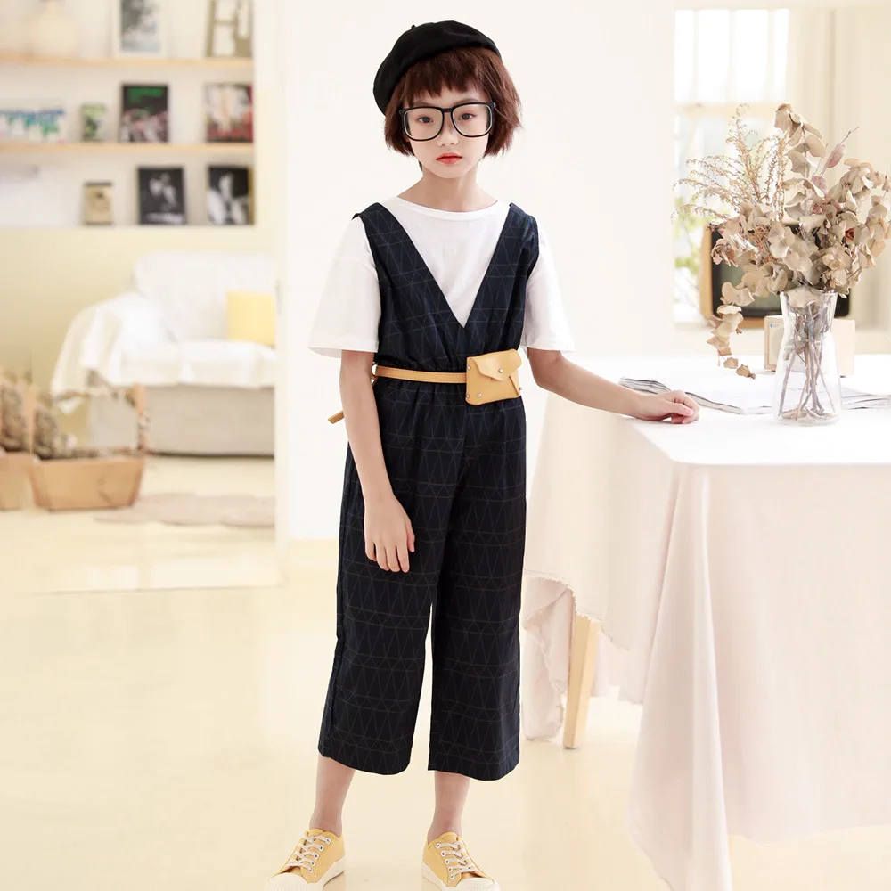 2020 Новое поступление модные комбинезоны для девочек детские штаны Детские