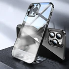 Роскошный классический прозрачный чехол с рамкой для iPhone 11, 12, 13 Pro Max, Mini, X, XS, XR, 7, 8 Plus, SE 2020, мягкий тонкий силиконовый чехол