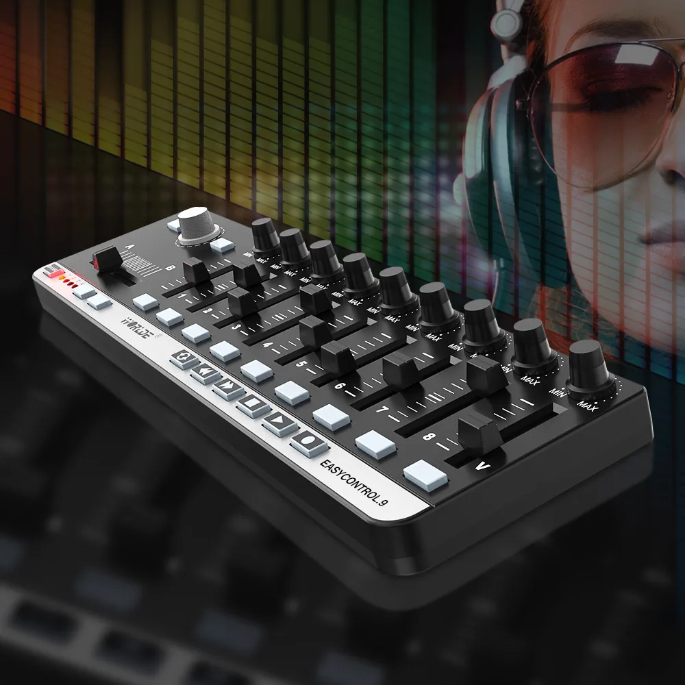 Worlde EasyControl.9 Portable Mini USB 9 Slim-Line Control MIDI Controller | Спорт и развлечения