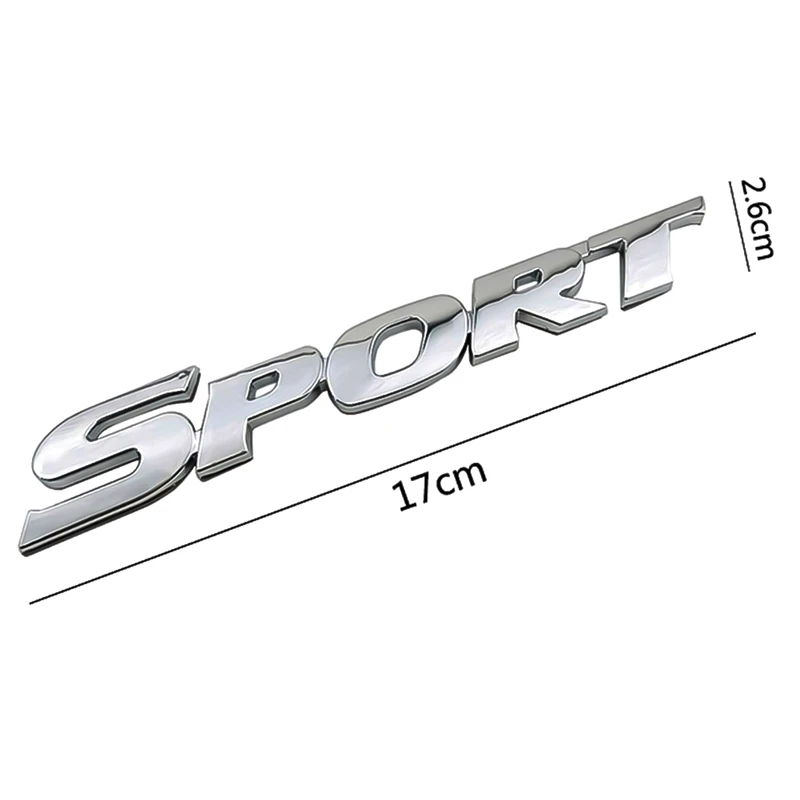 

Car Sticker 3D Plastic Chrome Logo SPORT Emblem Badge Door Decal Auto Accessories for BMW HONDA Car Styling