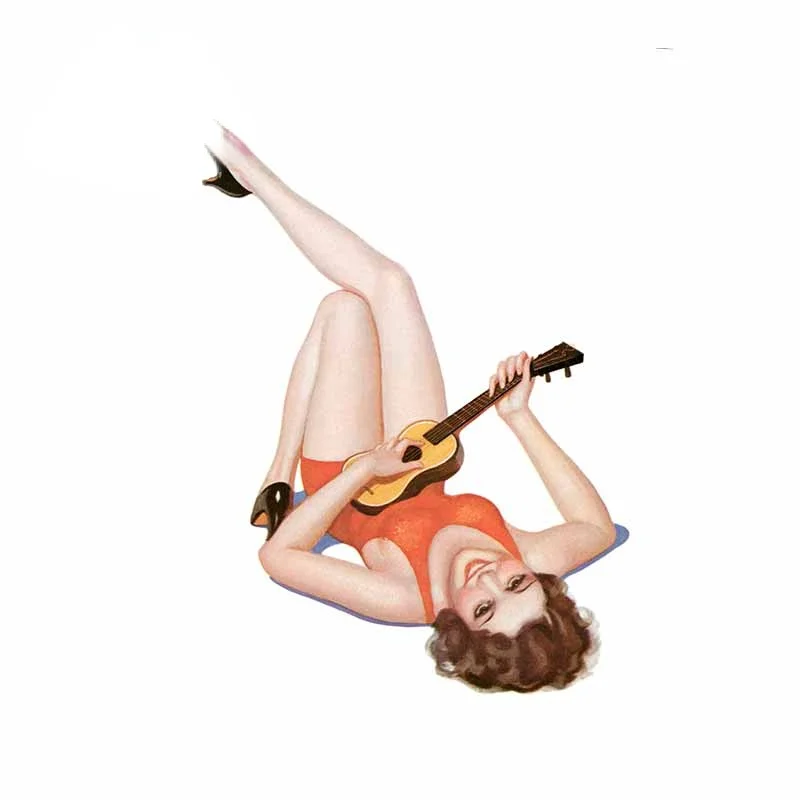 

Popular Sexy Women Pin Up Funny Car Stickers Waterproof JDM RV Motorcycle Racing Car Decals Vinyl Car Wrap KK13*10cm