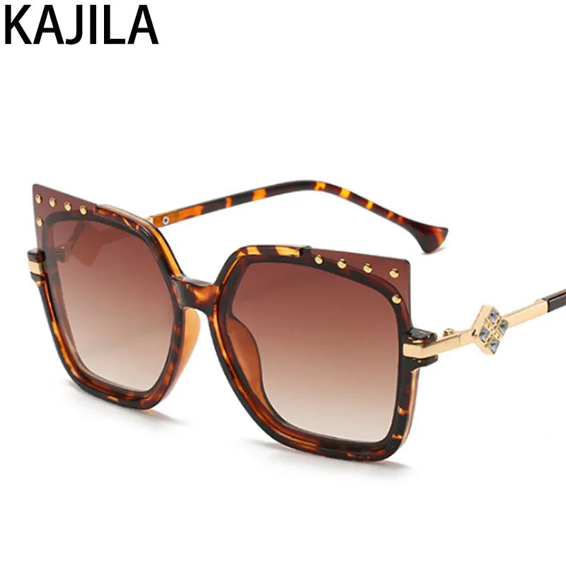 Женские солнцезащитные очки кошачий глаз брендовые дизайнерские с алмазной