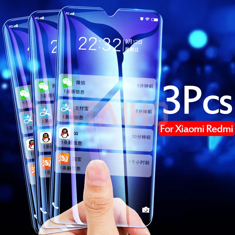 Закаленное стекло с полным покрытием для Xiaomi RedMi Note 7 8 Pro 8t Защитное Redmi 7A 6 6A 5 Plus 3